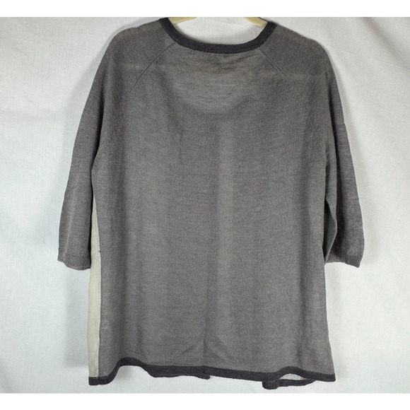 J. Jill Wool Mohair Button Up Cardigan Womens Top Gray Boho Classic Work - Picture 7 of 9